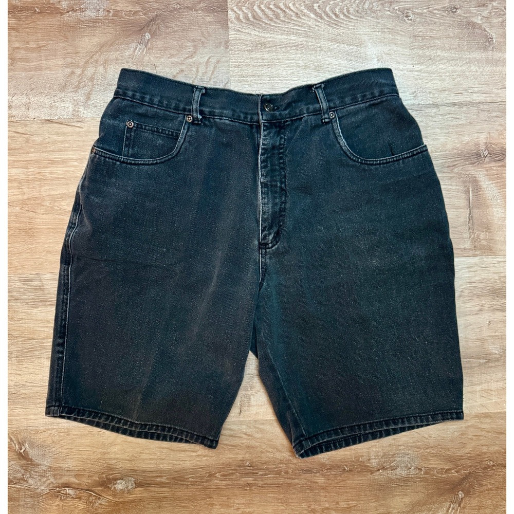Vintage Rugged Trail Mens Black Denim Shorts Size 34